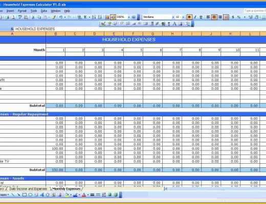 Monthly Bill Spreadsheet Template Free Of 10 Monthly Bill Spreadsheet Template