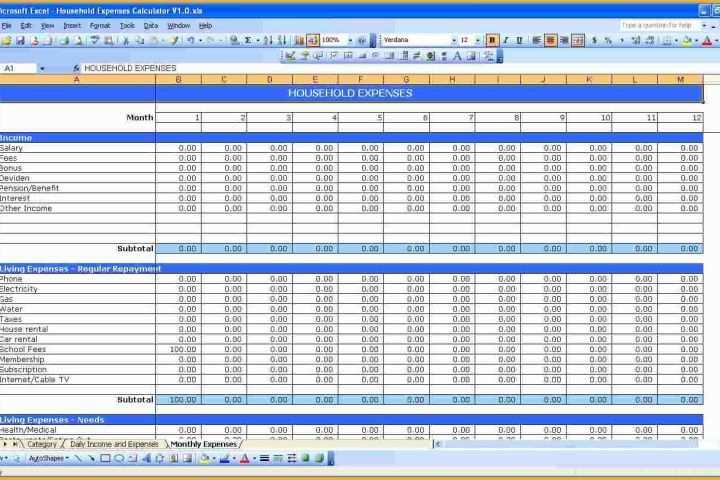 Monthly Bill Spreadsheet Template Free Of 10 Monthly Bill Spreadsheet Template