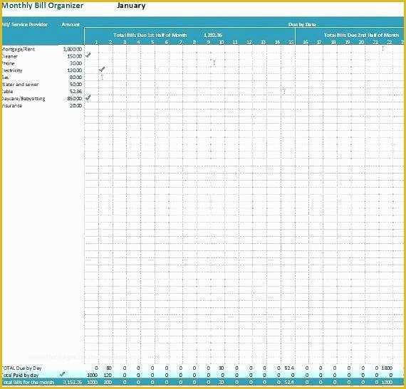 Monthly Bill Spreadsheet Template Free Of Bill Planning Template Monthly organizer Free Printable