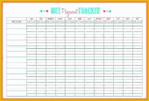 Monthly Bill Spreadsheet Template Free Of Bill Tracker Spreadsheet New Bill Pay Tracker Spreadsheet