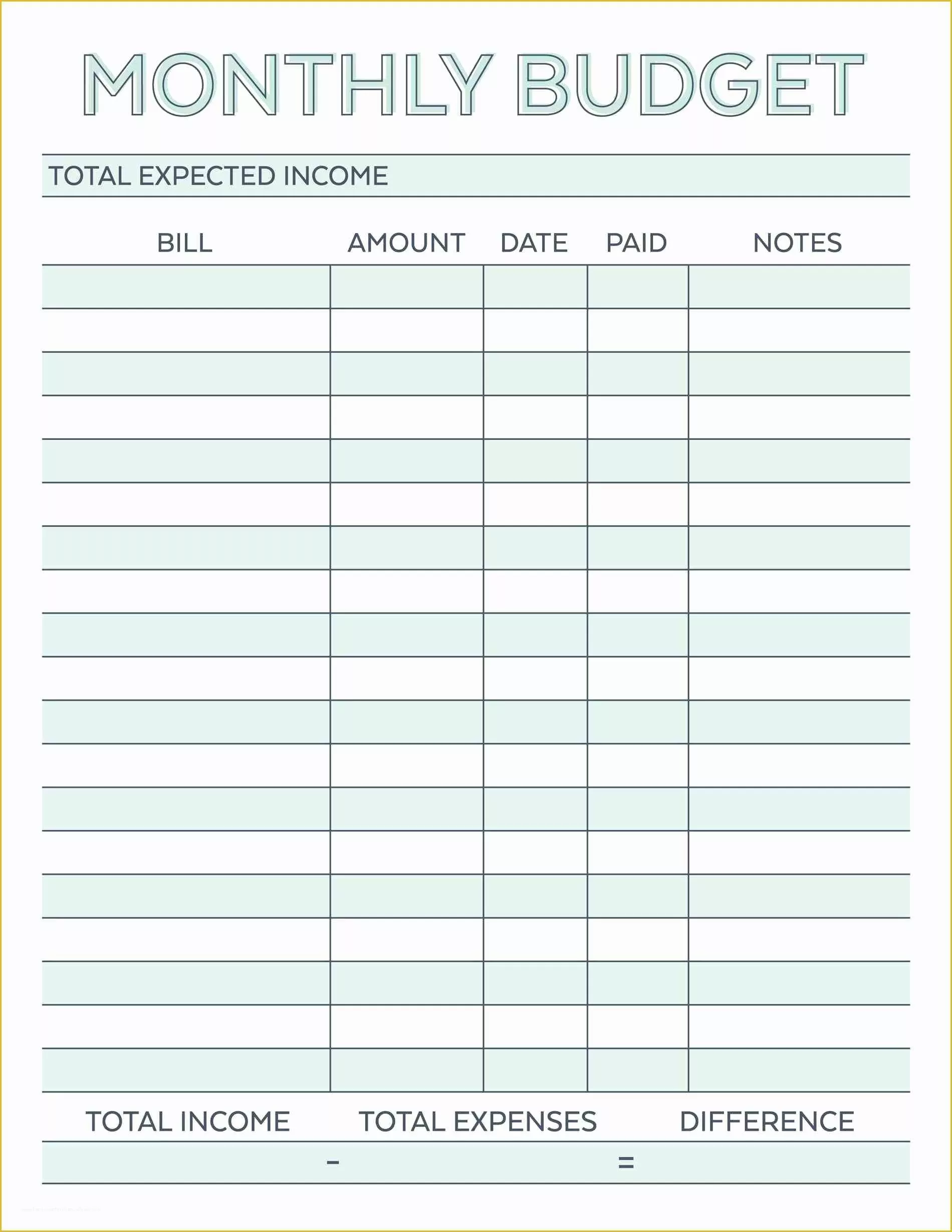 Monthly Bill Spreadsheet Template Free Of Bud Planner Planner Worksheet Monthly Bills Template