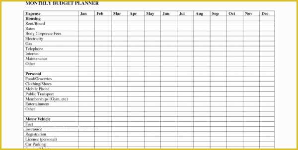 Monthly Bill Spreadsheet Template Free Of Monthly Expenses Spreadsheet Template Spreadsheet