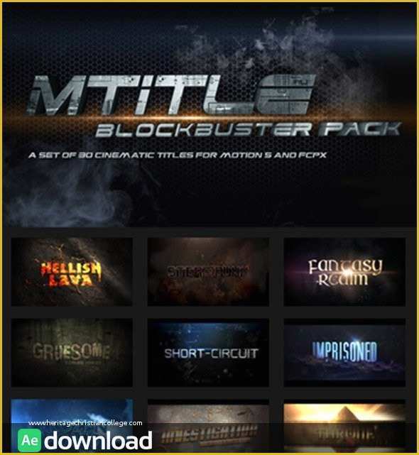 Motion 5 Templates Free Download for Mac Of Motionvfx Mtitle Blockbuster Pack for Apple Motion 5