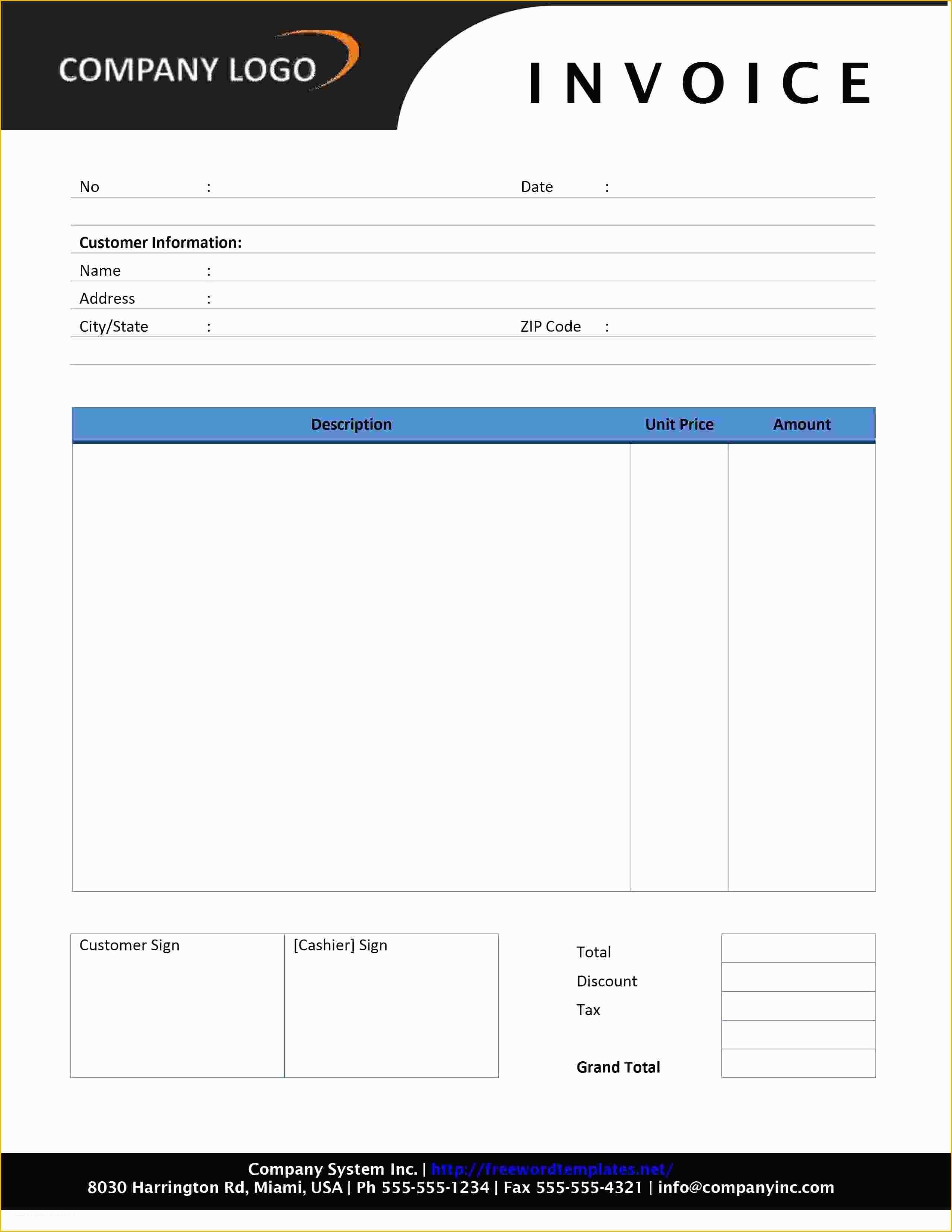 Ms Word Templates Free Of 12 Invoice Template Microsoft Word