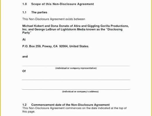 Nda Template Free Word Of Non Disclosure Agreement Template south Employee Nda