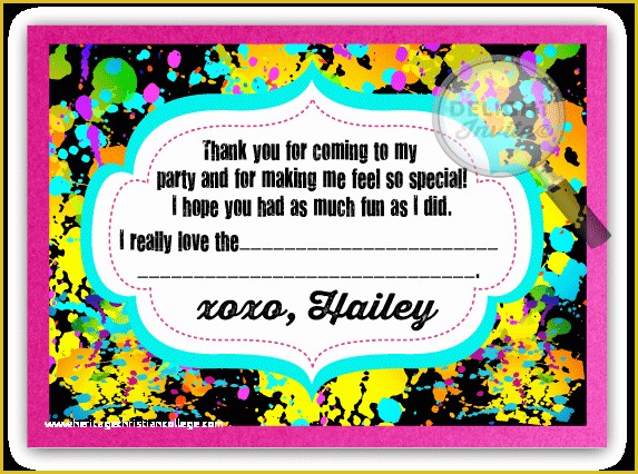 Neon Party Invitations Templates Free Of Vip Ticket Neon Glow Birthday Party Invitation Vip Ticket