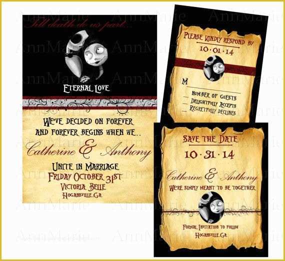 Nightmare before Christmas Invitations Templates Free Of 25 Best Ideas About Halloween themed Weddings On