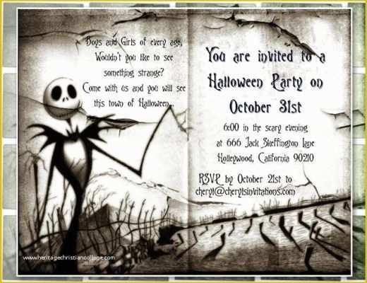 Nightmare before Christmas Invitations Templates Free Of Birthday Nightmare before Christmas Invitations Templates Free Of Birthday