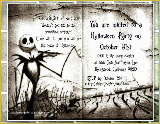 Nightmare before Christmas Invitations Templates Free Of Birthday Invitation Templates Nightmare before Christmas