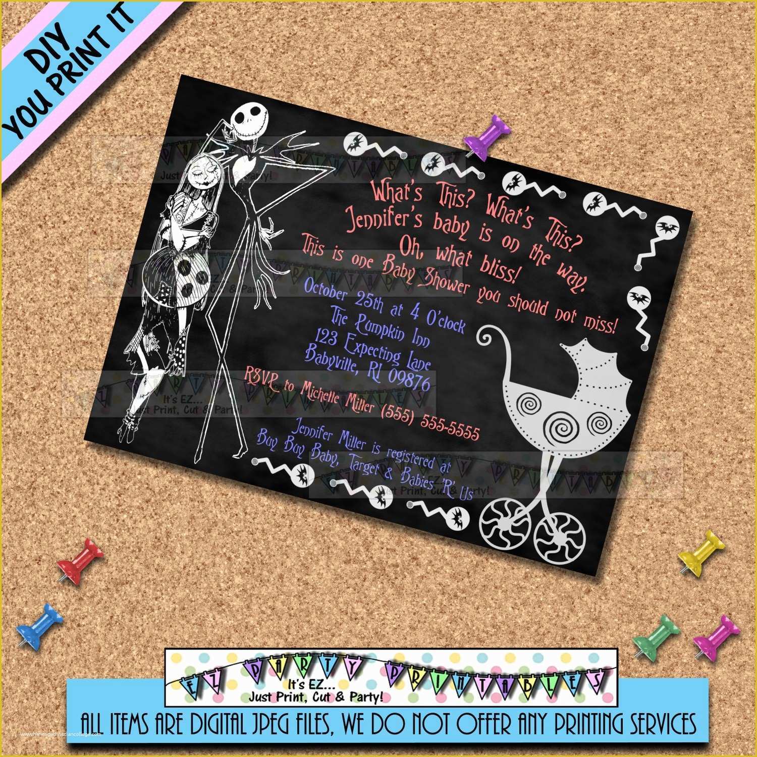 Nightmare before Christmas Invitations Templates Free Of Free Printable Nightmare before Christmas Birthday