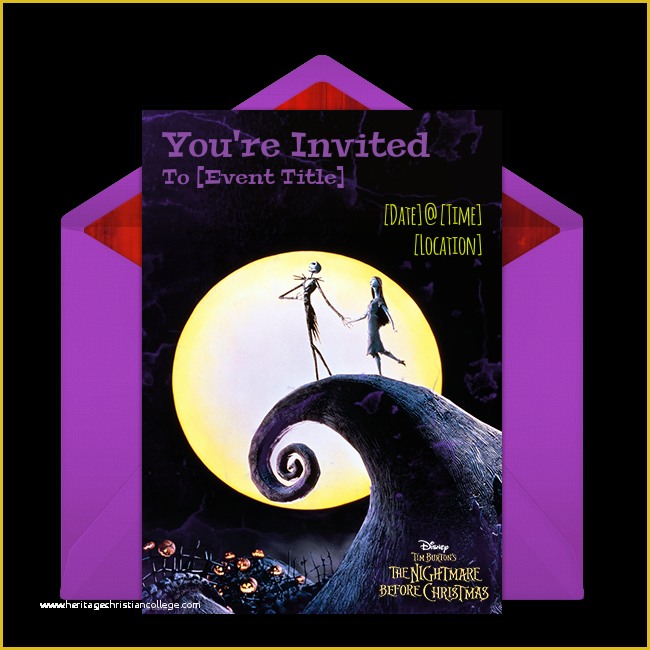 Nightmare before Christmas Invitations Templates Free Of Free the Nightmare before Christmas Invitations