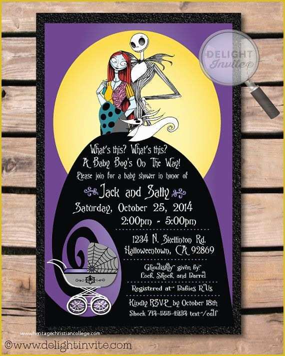 Nightmare before Christmas Invitations Templates Free Of Jack & Sally Nightmare before Christmas Baby by