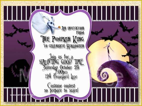 Nightmare before Christmas Invitations Templates Free Of Jack Skellington Invitation Nightmare before Christmas