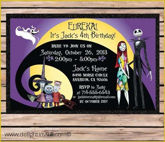 Nightmare before Christmas Invitations Templates Free Of Nightmare before before Christmas and My Birthday On