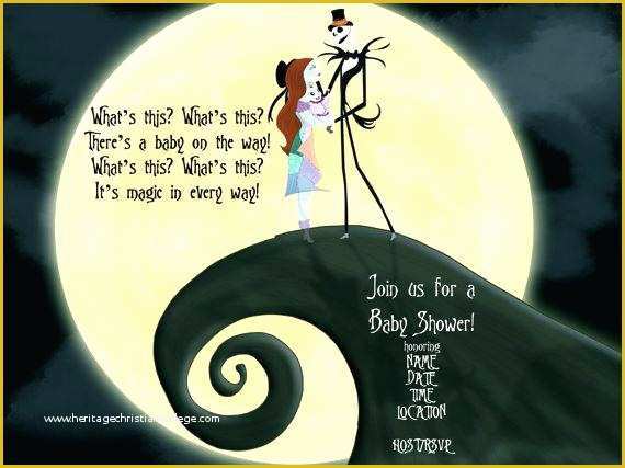 Nightmare before Christmas Invitations Templates Free Of Nightmare before Christmas Baby Shower Invitations