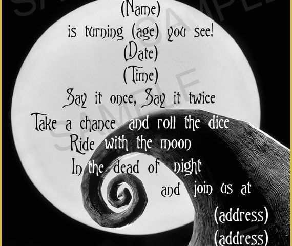 Nightmare before Christmas Invitations Templates Free Of Nightmare before Christmas Invitation by Hippieprincesaffairs