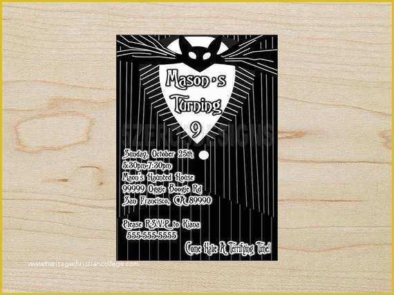 Nightmare before Christmas Invitations Templates Free Of Nightmare before Christmas Party Invitations Nightmare