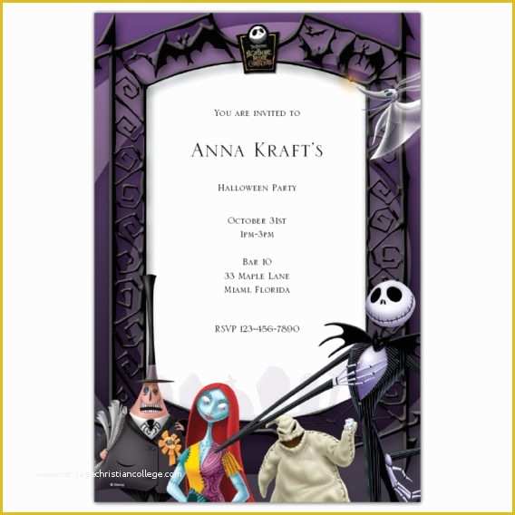 Nightmare before Christmas Invitations Templates Free Of Nightmare before Christmas Party Invitations