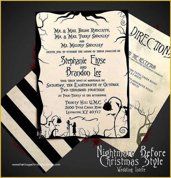 Nightmare before Christmas Invitations Templates Free Of Nightmare before Christmas themed Wedding by Digitalwizardry