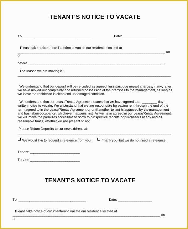 Notice to Vacate Template Free Of 9 Notice to Vacate forms Google Docs Ms Word Apple