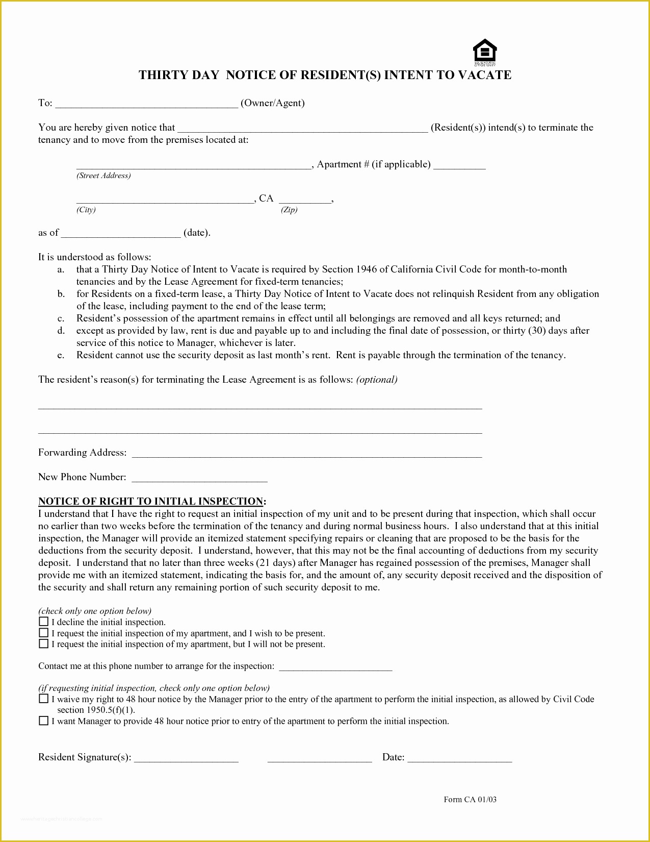 Notice to Vacate Template Free Of Notice Template Category Page 1 Efoza