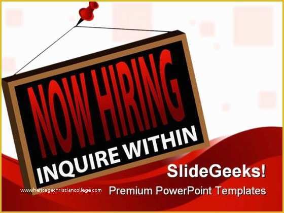 Now Hiring Sign Template Free Of now Hiring Sign Metaphor Powerpoint Templates and