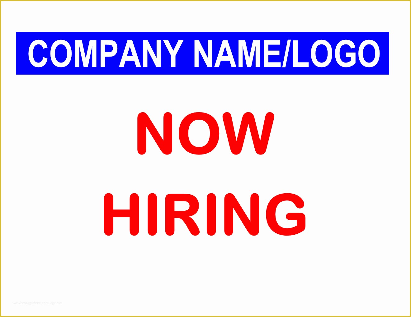 Now Hiring Sign Template Free Of now Hiring Sign