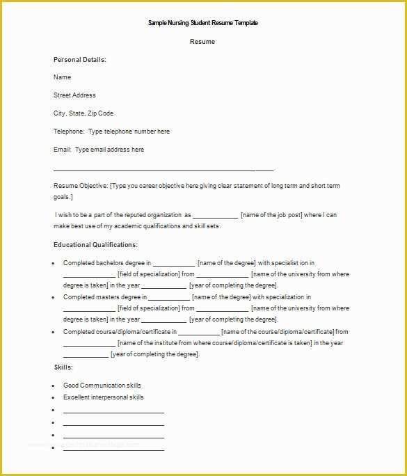 Nurse Resume Template Free Download Of 34 Microsoft Resume Templates Doc Pdf