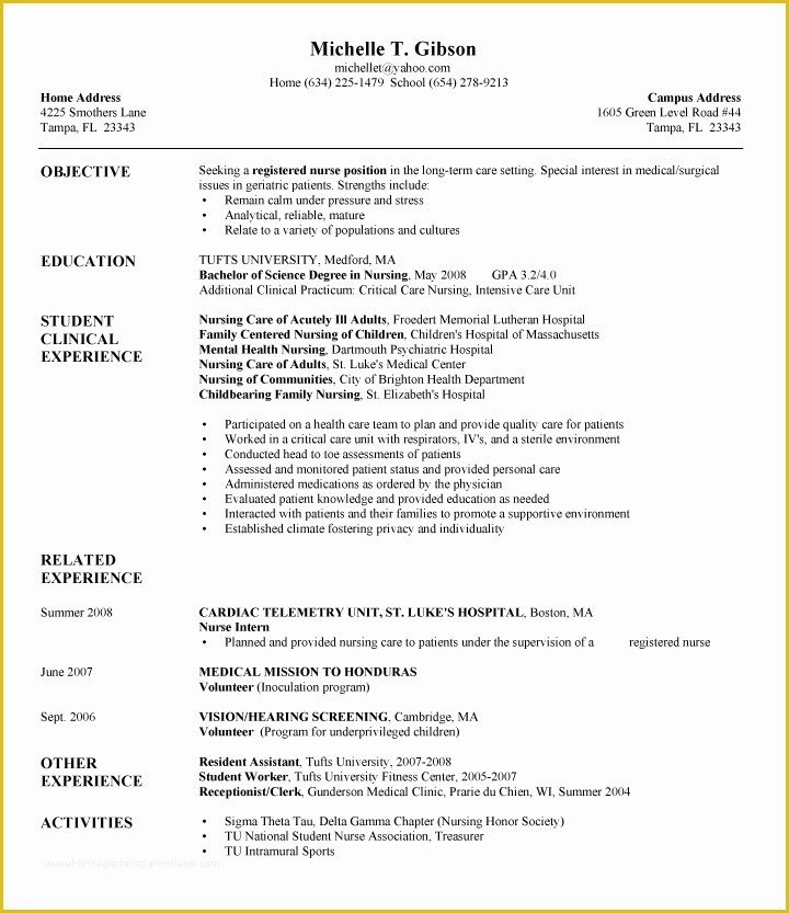 Nurse Resume Template Free Download Of 8 Graduate Nurse Resume Template