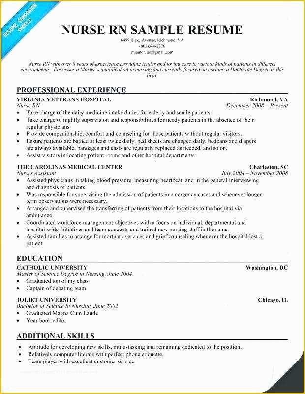 Nurse Resume Template Free Download Of About Medical and Nursing Examples Templates formats