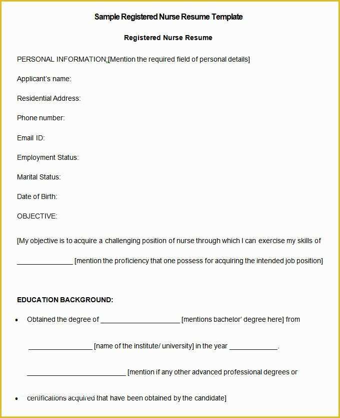 Nurse Resume Template Free Download Of Nursing Resume Template 10 