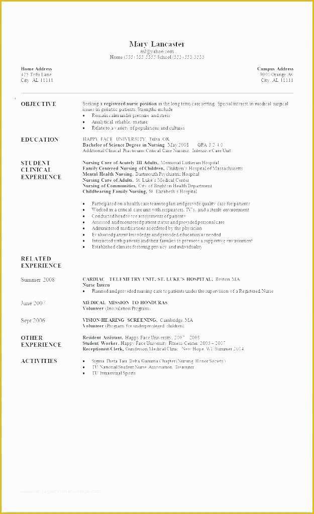 Nurse Resume Template Free Download Of Nursing Template Create My Nursing Template Registered