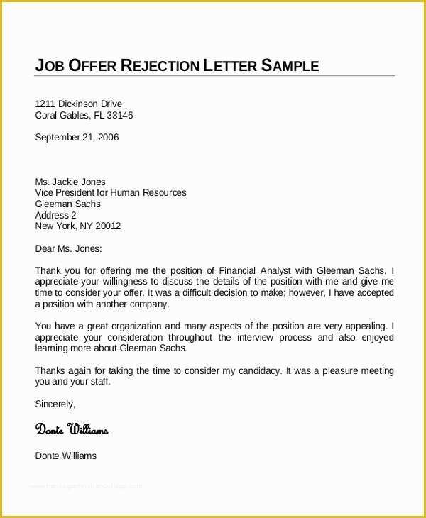 Offer Of Employment Letter Template Free Of 8 Sample Job Fer Letters