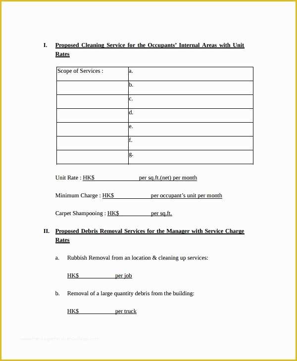 Office Cleaning Proposal Template Free Of 14 Cleaning Proposal Templates Word Pdf