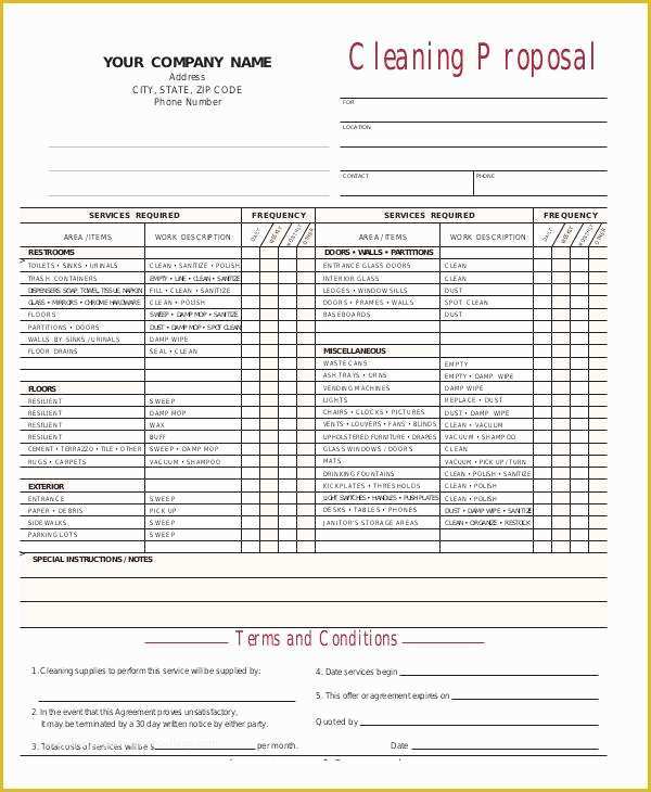 Office Cleaning Proposal Template Free Of Fice Cleaning Quote Template or 44 Proposal form