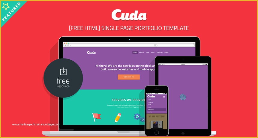 One Page Portfolio Template Free Download Of Cuda Single Page Portfolio Template Free HTML
