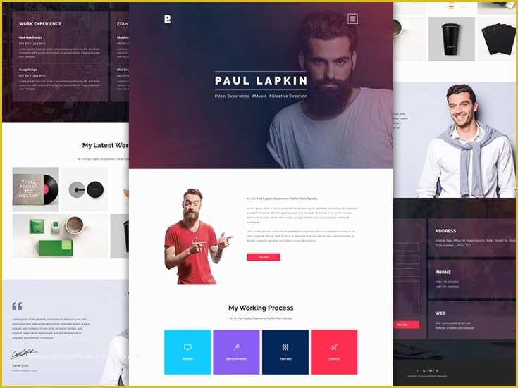 One Page Portfolio Template Free Download Of E Page Personal Portfolio Template Free Download