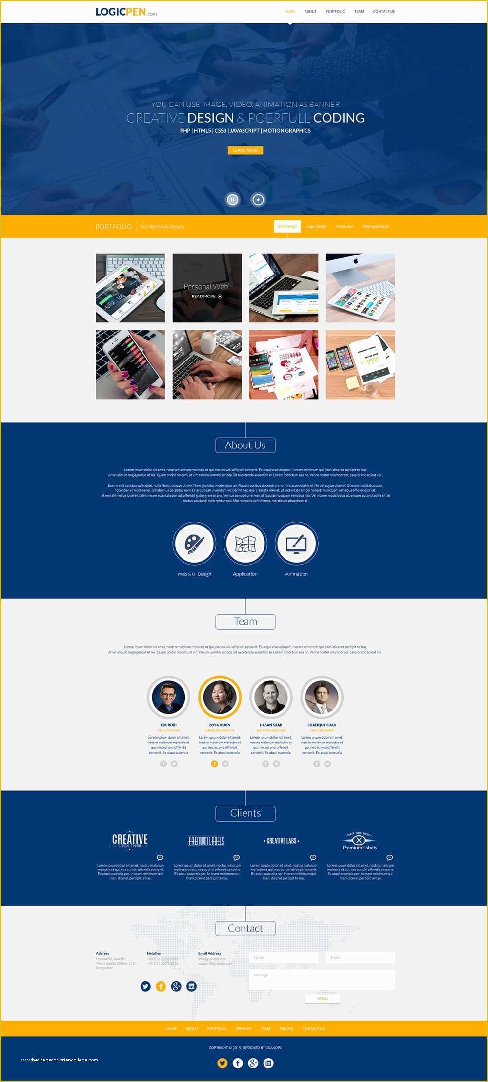 One Page Portfolio Template Free Download Of Free Portfolio Website Templates Psd Css Author