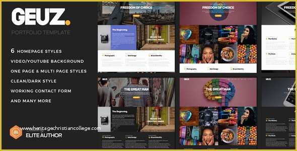One Page Portfolio Template Free Download Of Geuz – Responsive E Page Portfolio Template – Download