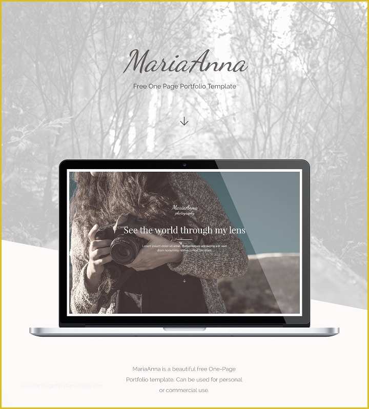  One Page Portfolio Template Free Download Of Portfolio Design To 