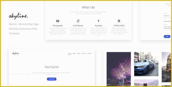 One Page Portfolio Template Free Download Of themeforest Skyline Minimal E Page Portfolio & Resume