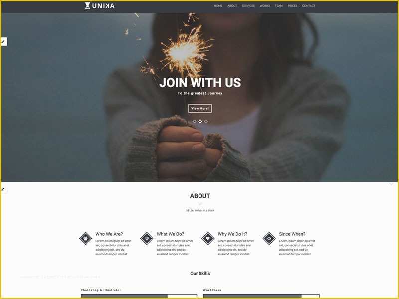 One Page Portfolio Template Free Download Of Unika E Page Portfolio Bootstrap Template