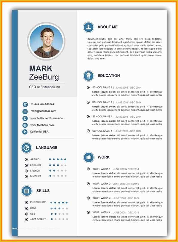 Online Cv Templates Free Download Of 20 Cv Template Word