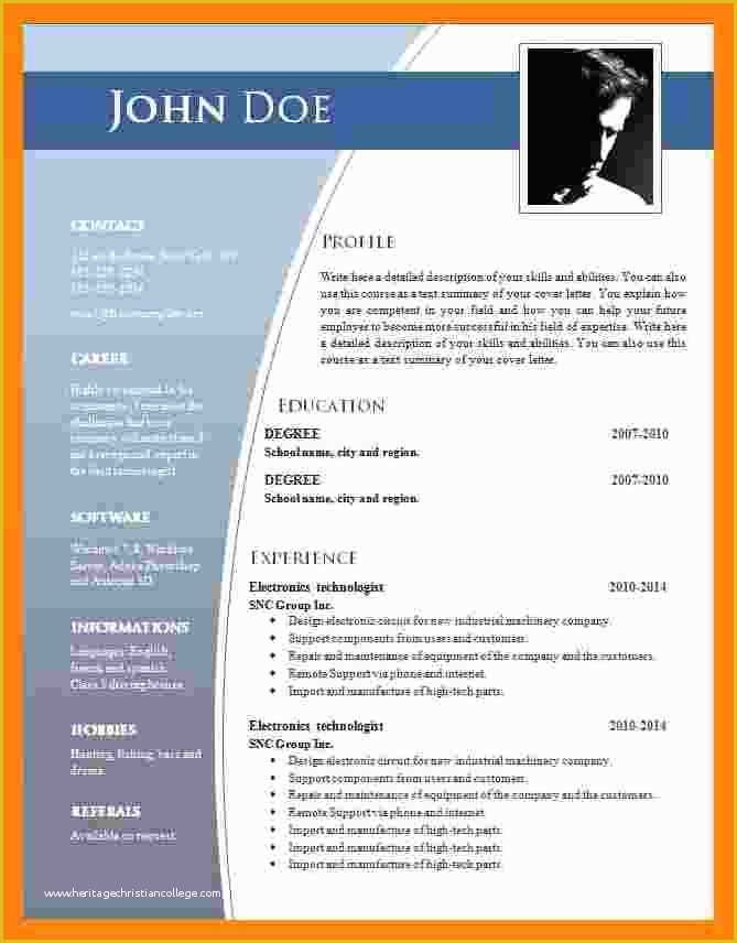 Online Cv Templates Free Download Of 5 Cv formats Free