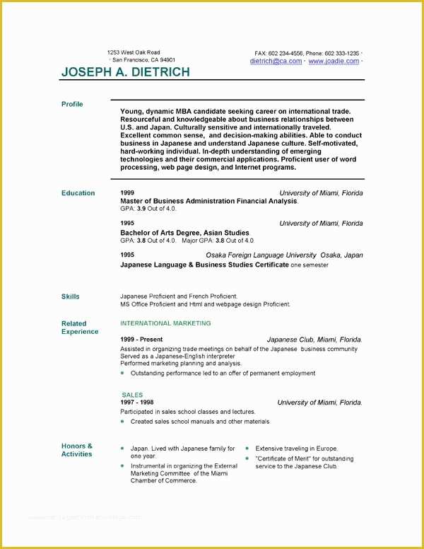 Online Cv Templates Free Download Of 85 Free Resume Templates