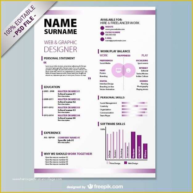 Online Cv Templates Free Download Of Cv Template Psd File