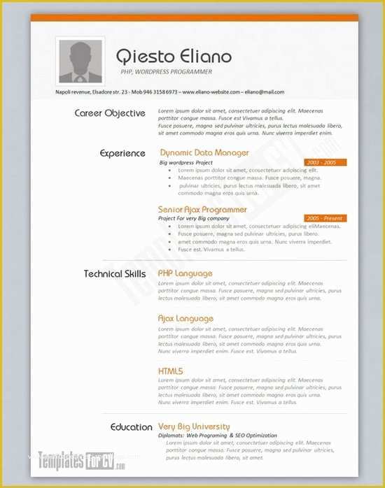 Online Cv Templates Free Download Of Download 35 Free Creative Resume Cv Templates Xdesigns