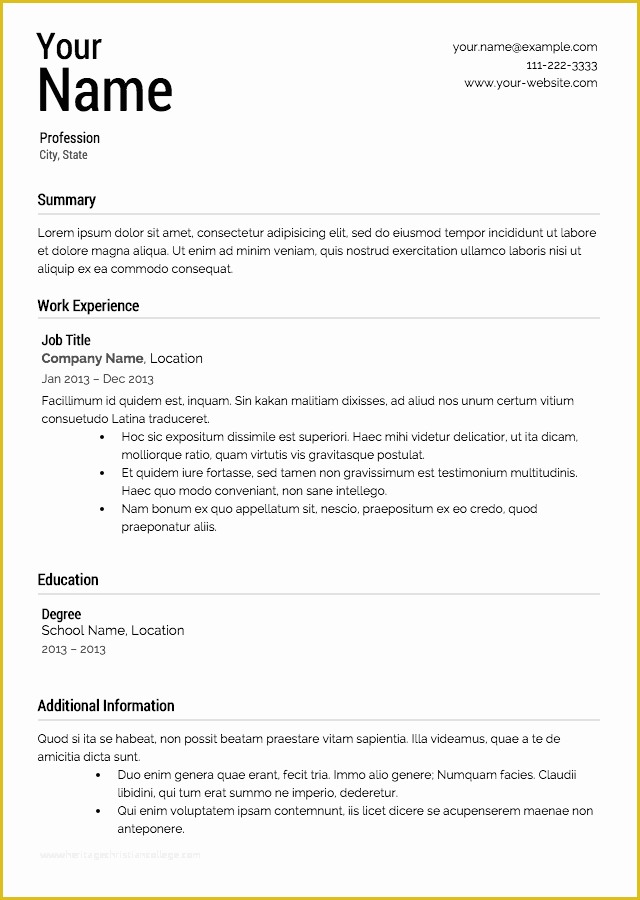 Online Cv Templates Free Download Of Free Resume Templates