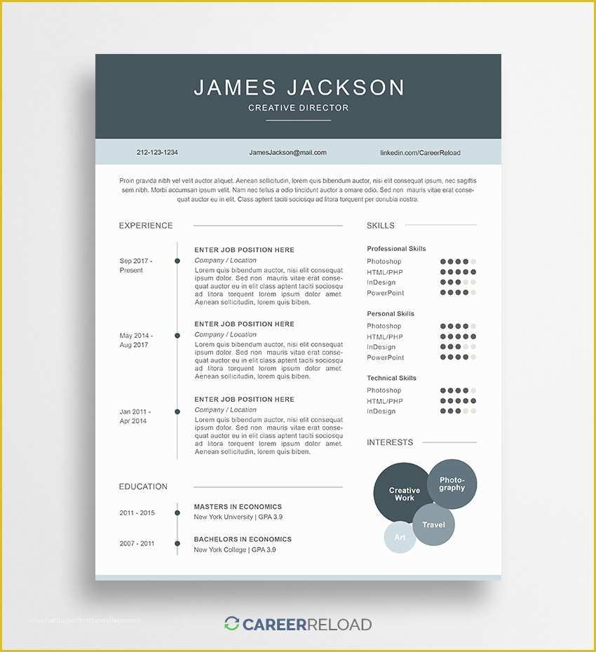 Online Cv Templates Free Download Of Freeume Templates with Picture Template Option