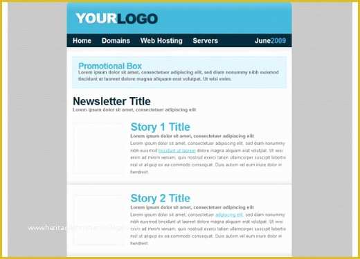 Online Newsletter Templates Free Of Free HTML Newsletter Templates Noupe